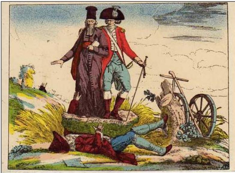 Political Cartoon, France Late 18th Century