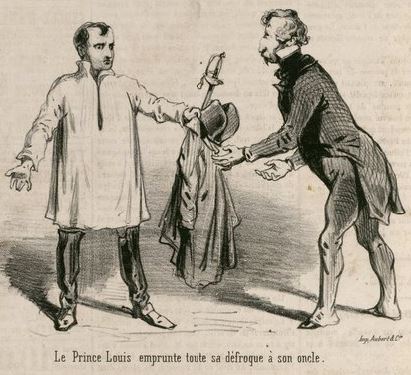 Prince Louis borrows all his cast-off clothess from his uncle, Amédée de Noé 1848